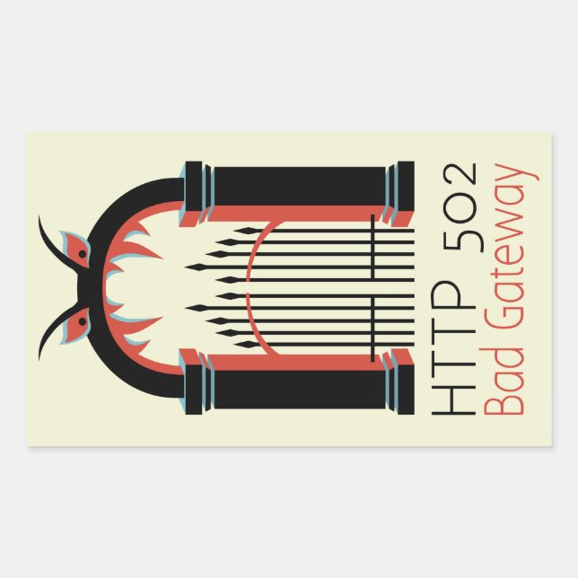 502 Bad Gateway Rechteckiger Aufkleber (Vorderseite)