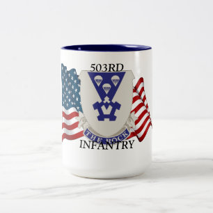 503RD INFANTERIE-TASSE ZWEIFARBIGE TASSE