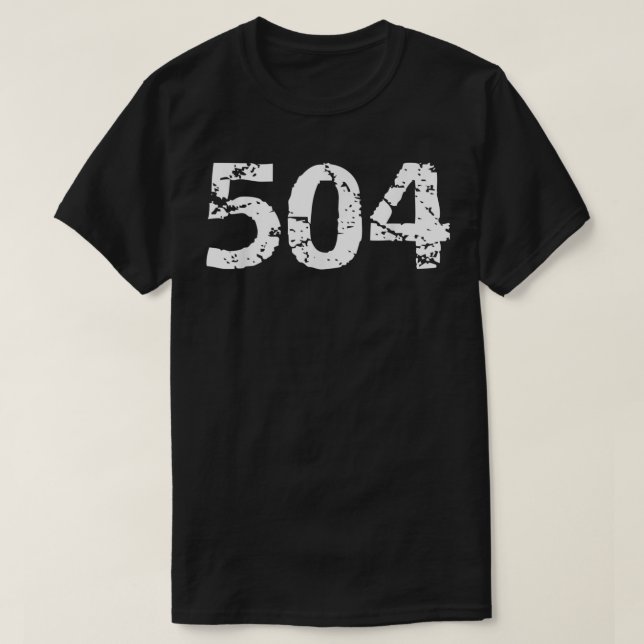 504 Area Code New Orleans Area Code Men's Louisian T-Shirt (Design vorne)