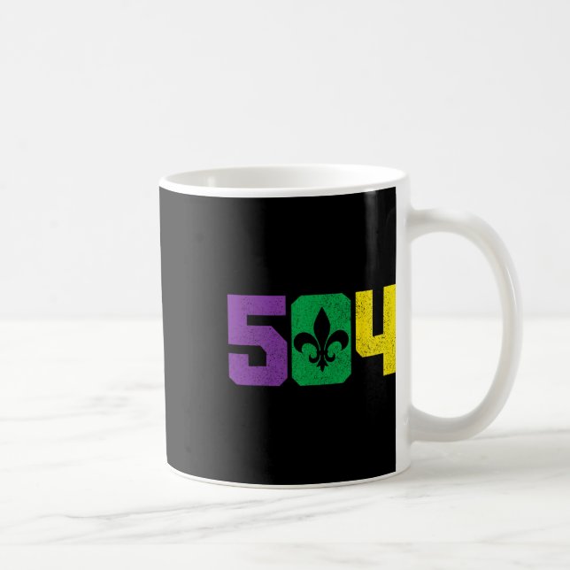 504 Area Code Pride Nola New Orleans Louisiana Mar Kaffeetasse (Rechts)