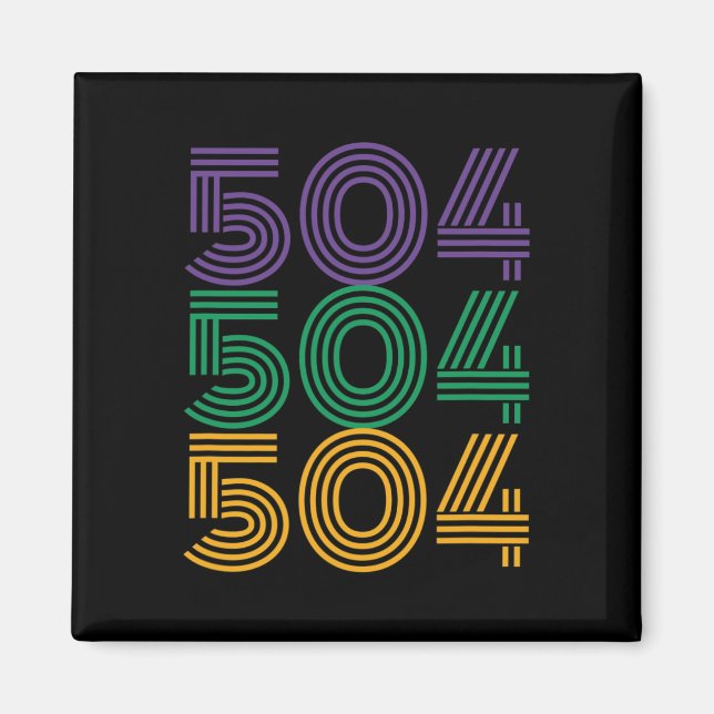 504 Mardi Gras 2025 Funny Carnival Kostüm Outfit Magnet (Vorne)