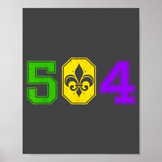 504 Mardi Gras New Orleans Louisiana Carnival Men  Poster (Vorne)