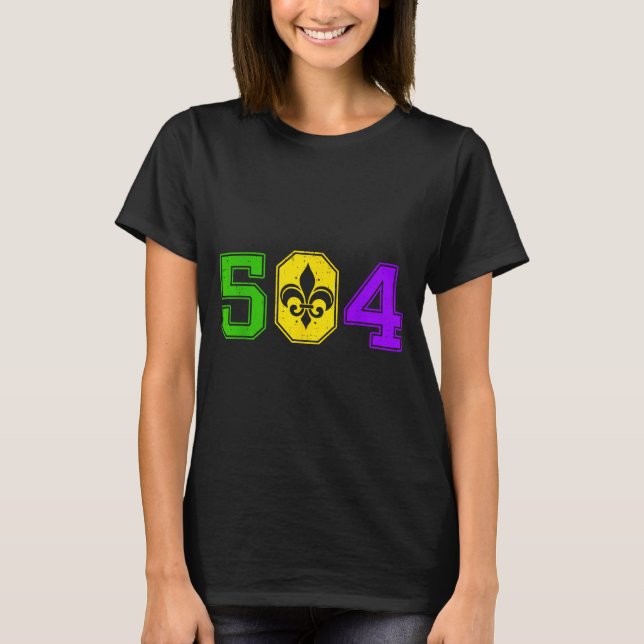 504 Mardi Gras New Orleans Louisiana Carnival Men  T-Shirt (Vorderseite)