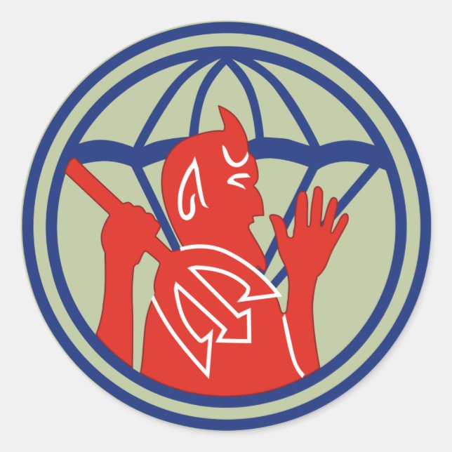 504. PIR REG (2. Weltkrieg) Runder Aufkleber (Vorderseite)