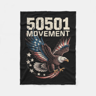 50501 Amerikanische Flagge im Fliegenadler mit Ste Fleecedecke