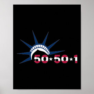 50501 Protestbewegung Statue Of Liberty gegen T Poster