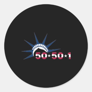 50501 Protestbewegung Statue Of Liberty gegen T Runder Aufkleber
