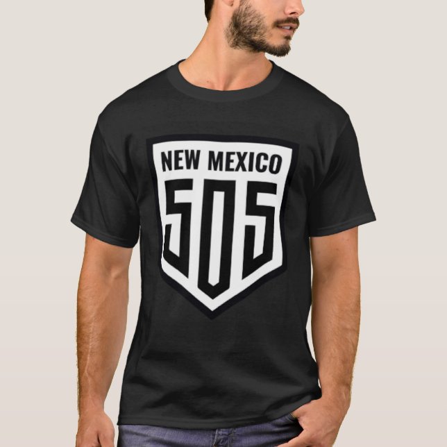 505 New Mexico Area Code For Albuquerque NM T-Shirt (Vorderseite)