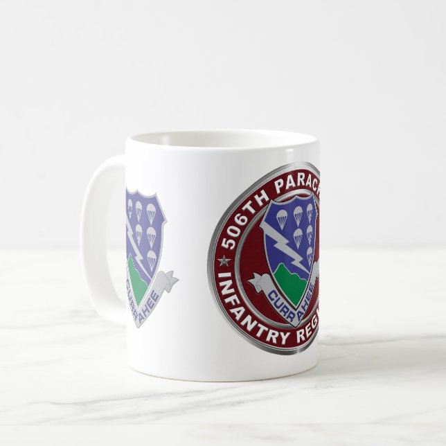 506. Parachute Infanterie-Regiment (PIR) Kaffeetasse (Vorderseite Links)