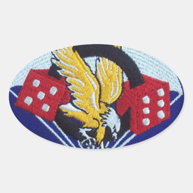 506th Fallschirmspringen Infantry Regiment Ovaler Aufkleber (Vorderseite)