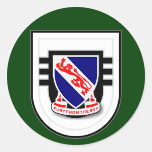 508th Infanterie-Regiment - Blitz des Bataillon-3d Runder Aufkleber