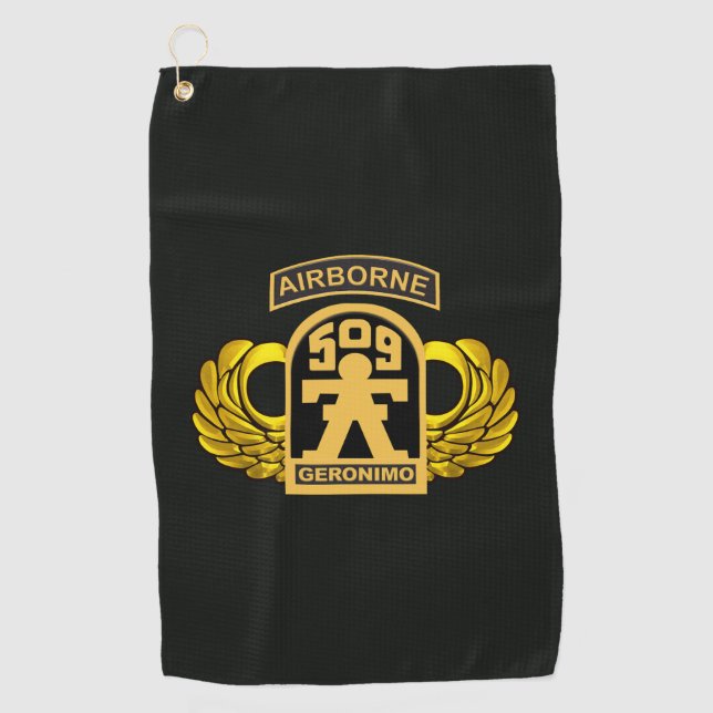 509. Fallschirmjägerregiment GERONIMO  Golfhandtuch (Vorderseite)