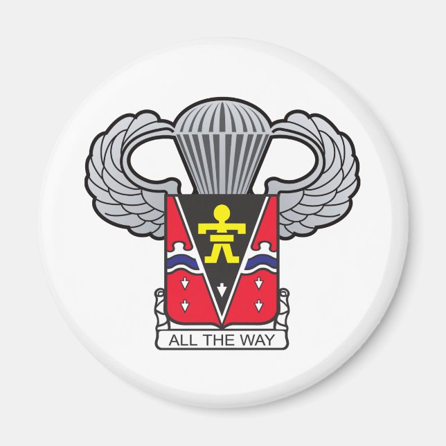 509. Im Flugzeug Wappen mit Im Flugzeug Flügeln Magnet (Vorne)