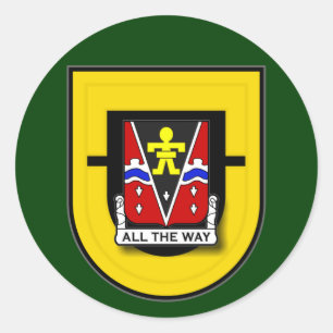 509. Infanterie-Regiment - 1. Bataillon Flash Runder Aufkleber