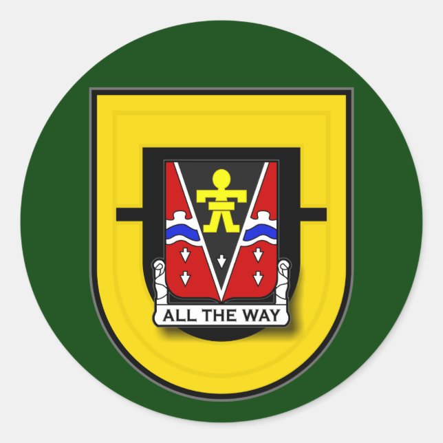 509. Infanterie-Regiment - 1. Bataillon Flash Runder Aufkleber (Vorderseite)