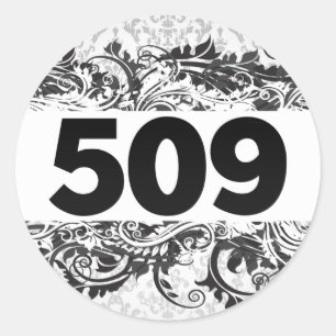 509 RUNDER AUFKLEBER