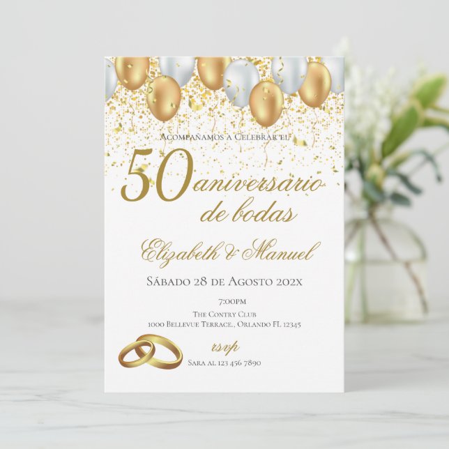 50.ª invitación einladung (Stehend Vorderseite)