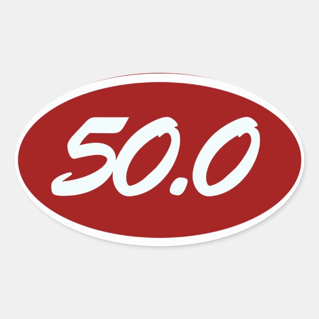 50.0 OVALER AUFKLEBER (Vorderseite)