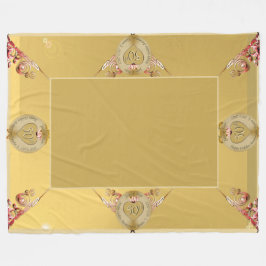 50./1. Golden Ochre Fleece Blanket