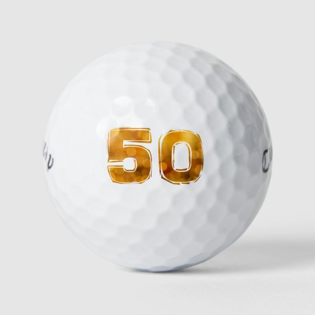 50. 50 Geburtstag Golfball (Vorderseite)
