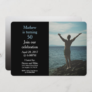 50 50. Geburtstagsparty Foto Einladung