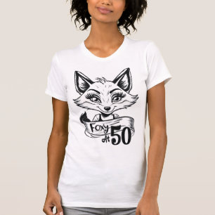 50   50. Geburtstagsparty Fox White T-Shirt