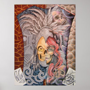 50/50 TATTOO ART Repro 4 Poster