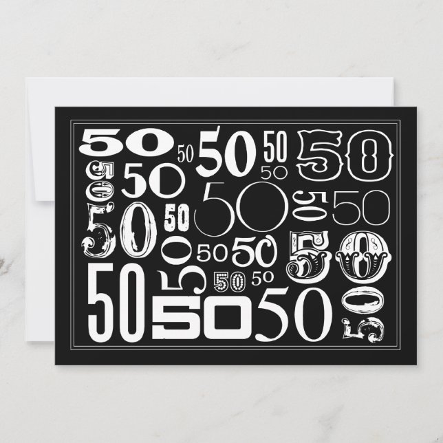 50, 50 und mehr 50! einladung (Vorderseite)