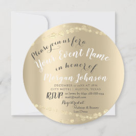 50. 60. 70. Geburtstag Confetti Gold Einladung