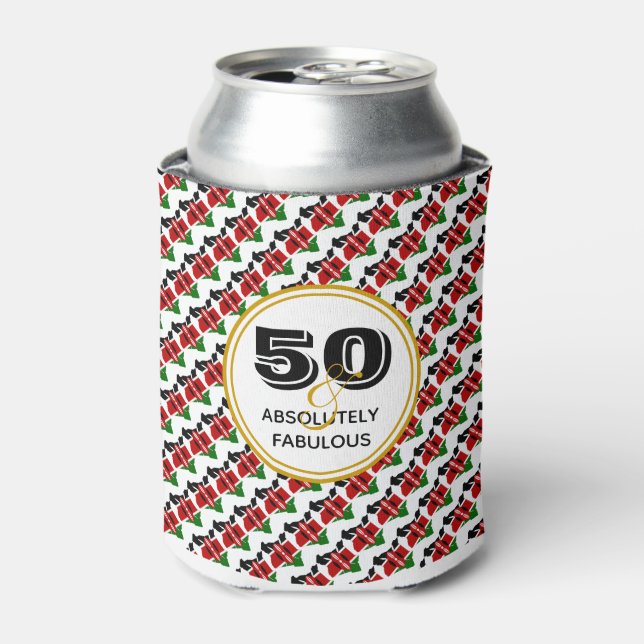 50 Absolut Fabulous KENYA Maasai Monogramm Dosenkühler (Kanne Vorderseite)