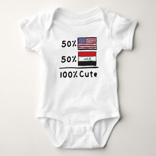 50 % Amerikaner 50 % Iraker 100 % Niedlich Irak US Baby Strampler