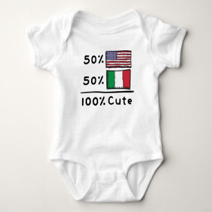 50% Amerikaner 50% Italiener 100% Niedlich Italien Baby Strampler