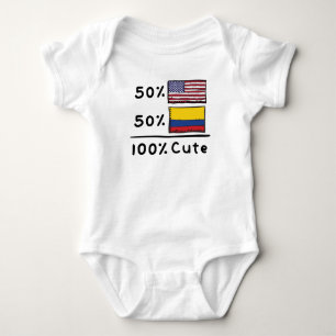50% Amerikaner 50% Kolumbianer 100% Niedlich Kolum Baby Strampler