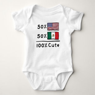 50% Amerikaner 50% Mexikaner 100% Niedlich Mexiko  Baby Strampler