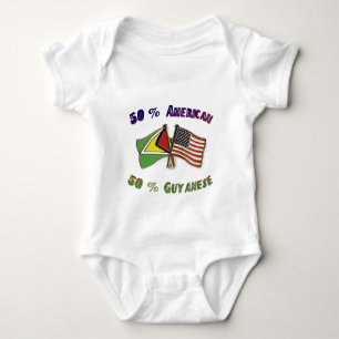 50% amerikanisch u. 50% Guyanese Baby Strampler