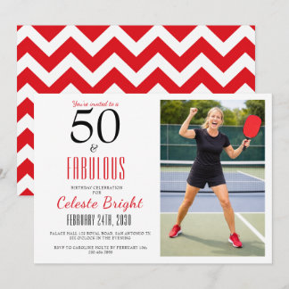 50 and Fabulous | 50th Birthday Party Invitation Einladung