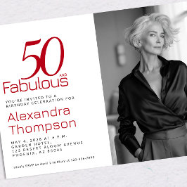 50 and Fabulous | 50th Birthday Party Invitation Einladung