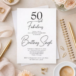 50 and Fabulous | 50th Birthday Party Invitation Einladung