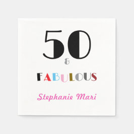 50 and Fabulous Art Deco 50th Birthday Party Serviette