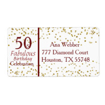 50 and Fabulous Birthday Burgundy & Gold