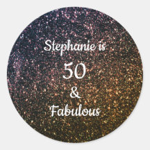50 And Fabulous Birthday Gold Black Golden Glitter