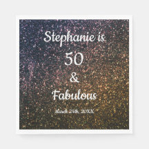 50 And Fabulous Birthday Gold Black Golden Glitter