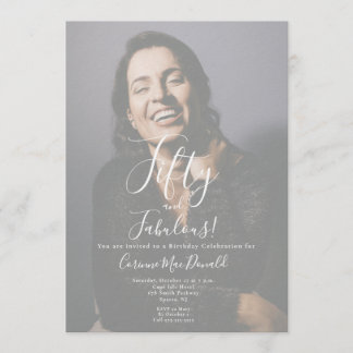 50 and Fabulous Birthday Party Invitation  Einladung
