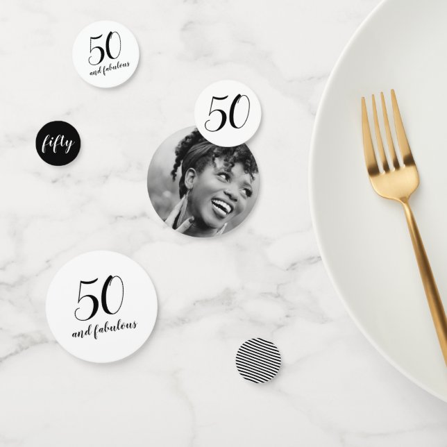 50 and Fabulous Birthday Party Photo  Confetti Konfetti (Gruppe)