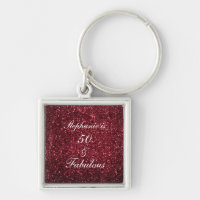 50 And Fabulous Birthday Red Burgundy Glitter Cool