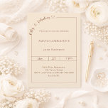50 and fabulous champagne gold birthday einladung<br><div class="desc">Celebrate a milestone in style with this elegant 50 & Fabulous birthday invitation in soft champagne tones. Designed for a sophisticated and memorable celebration, this invitation features a clean, modern layout with a delicate script detail and subtle heart accent for a feminine and timeless touch. Perfect for women celebrating their...</div>