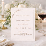 50 and fabulous ivory birthday einladung<br><div class="desc">Celebrate a milestone in style with this elegant 50 & Fabulous birthday invitation in soft ivory. Designed for a sophisticated and memorable celebration, this invitation features a clean, modern layout with a delicate script detail and subtle heart accent for a feminine and timeless touch. Perfect for women celebrating their 50th...</div>