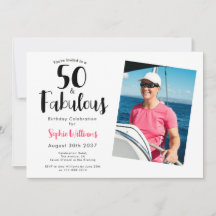 50 and Fabulous Photo 50th Birthday Party