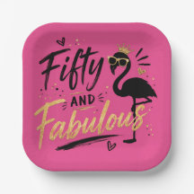 50 and fabulous pink flamingo 50th birthday