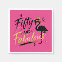 50 and fabulous pink flamingo 50th birthday